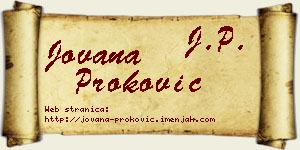 Jovana Proković vizit kartica